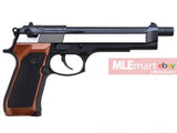 WE Metal M92F GBB Pistol w/Long barrel (2-tone slide & Ext Grip) - MLEmart.com