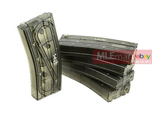 ARES 140 rds M16 Mid Cap Magazine for M4 / M16 AEG (5PCS / BOX) - Transparent - MLEmart.com