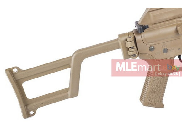 Ares Amoeba AEG Folding Stock - Dark Earth (AM-FS-01-DE) - MLEmart.com