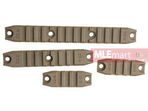 Ares M4 RAIL SET DARK EARTH (R-01 X 2/ R-02 X 1 / R-03 X 1 ) 4PCS/SET - MLEmart.com