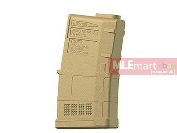 Ares M4 AMAG 100rd Magazine  (Dark Earth) - 5PCS Box Set - MLEmart.com