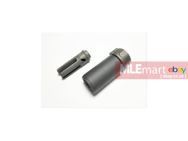 Airsoft Artisan SF Style Silencer w/ 4-prong Steel Flash Hider 14mm CCW -  Black | MLEmart.com