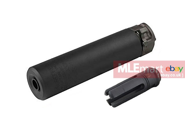 Airsoft Artisan SF Style 556-RC Silencer w/ 4-Prong Steel Flash