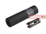 Airsoft Artisan QD Aluminum Silencer w/ Vertex Style Steel Flash Hider 14mm CCW - MLEmart.com