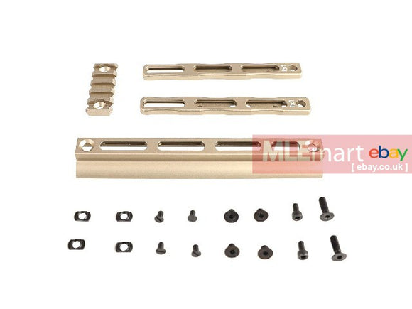 Airsoft Artisan CNC Aluminum SCAR M-LOK Rail Kit - DE (TM SCAR AEG) - MLEmart.com