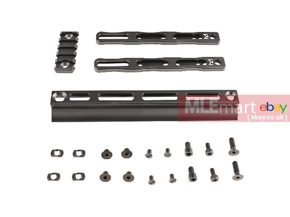 Airsoft Artisan CNC Aluminum SCAR M-LOK Rail Kit - BK (WE, VFC SCAR AEG/GBB) - MLEmart.com