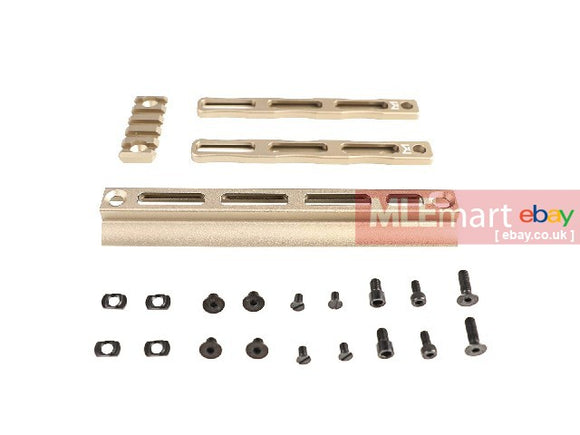 Airsoft Artisan CNC Aluminum SCAR M-LOK Rail Kit - DE (WE, VFC SCAR AEG/GBB) - MLEmart.com