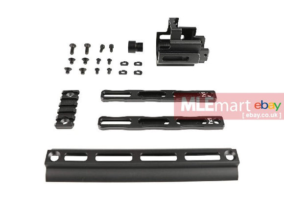 Airsoft Artisan CNC Aluminum SCAR M-LOK Rail Kit / DX. Version - BK (TM SCAR AEG) - MLEmart.com