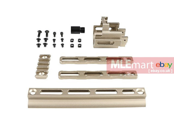 Airsoft Artisan CNC Aluminum SCAR M-LOK Rail Kit / DX. Version - DE (WE, VFC SCAR AEG/GBB) - MLEmart.com