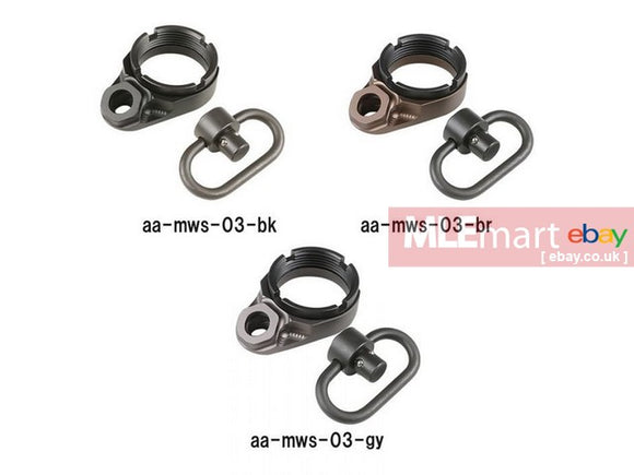 Airsoft Artisan QD Sling Mount Plate for Marui TM MWS GBBR ( Black ) - MLEmart.com