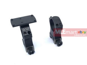 Airsoft Artisan NF Style 30mm Scope Mount with Doctor Micro Reflex Sight Mount ( CNC Aluminum Black ) - MLEmart.com