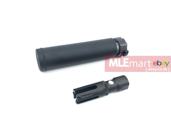 Airsoft Artisan FH556 Style Dummy Silencer w/ FHA80 Flash Hider ( BK ) - MLEmart.com