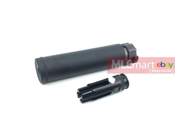 Airsoft Artisan FH556 Style Dummy Silencer w/ FH216A Flash Hider ( BK ) - MLEmart.com