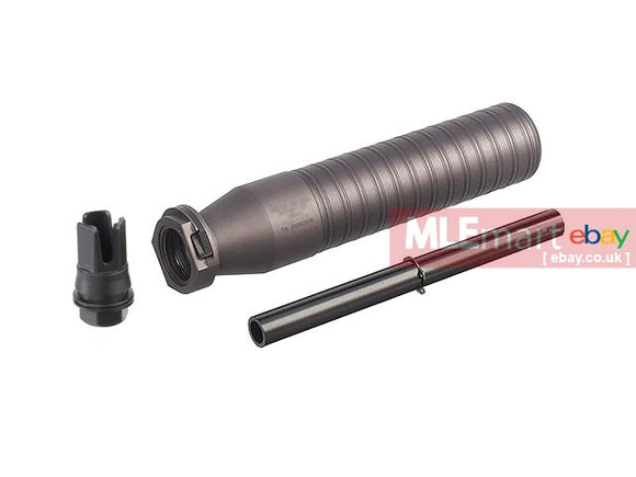 MLEmart.com - Airsoft Artisan  MCX 762Ti Style QD Silencer with 3-Prong Muzzle Brake ( Grey )