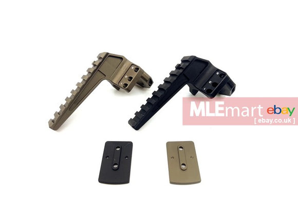 MLEmart.com - Airsoft Artisan BO STYLE ONE ACCESSORY RING CAP WITH RAIL / RMR ADAPTE FOR AA-PART-22 / AA-PART-31 ( BLACK )