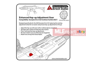 Airtech Studios EHG Enhanced Hop Up Adjustment Gear for Scorpion EVO3A1/ Carbine/ Carbine B.E.T. - Red - MLEmart.com