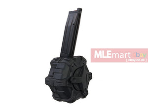 AW Custom 350rds Adaptive Drum Magazine for AW/ WE/ Tokyo Marui HI-Capa GBB Series - Black - MLEmart.com