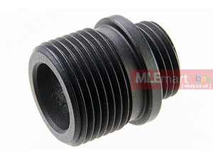 AW Custom Aluminum Thread Adaptor for Tokyo Marui / WE / AW Threaded Outer Barrel - Black - MLEmart.com