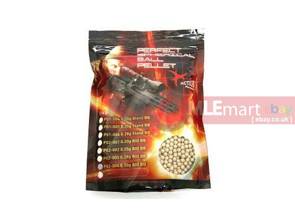 MLEmart.com - Action Army 0.25g Stand BB (1kg) white P01-005