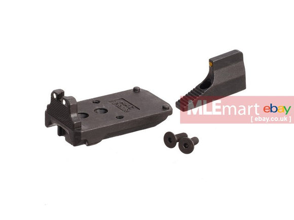 MLEmart.com - Action Army Steel RMR Adapter & Front Sight Set For AAP-01