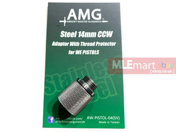 AMG Steel 14mm CCW adaptor With Thread Protector for WE GBB - MLEmart.com