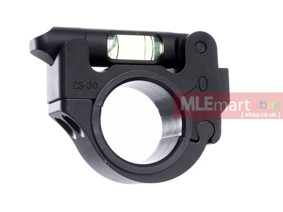 Blackcat Airsoft Adjustable Heavy Duty 25/30 mm Bubble Level - Black - MLEmart.com