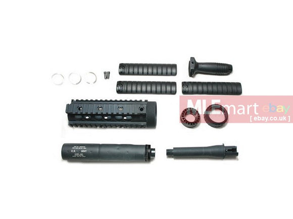 Classic Army SR25 Rail System w/ Barrel Set & Silencer -(Inner Barrel Length:111mm) - MLEmart.com