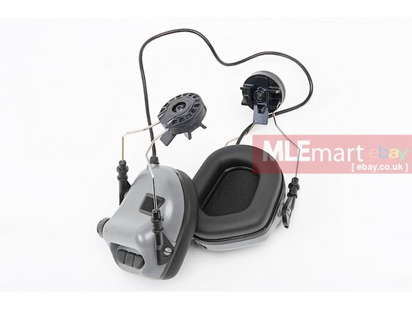 Earmor Hearing Protection Ear-Muff Helmet Version - Gray - MLEmart.com