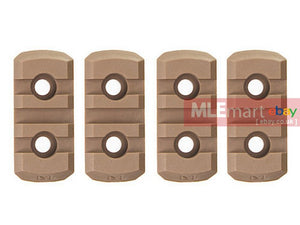 GK Tactical M-LOK Nylon 3 Picatinny Rail Sections (4pcs / Set) - Coyote Brown - MLEmart.com