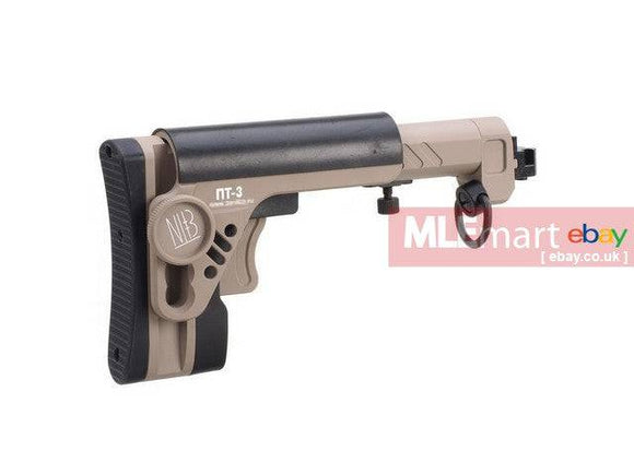 5KU PT-3 Telescopic Buttstock for GHK/LCT/CYMA AK series-Tan - MLEmart.com