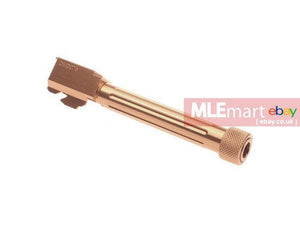 5KU 14mm Threaded Outer Barrel for Tokyo Marui G17 GBB (Gold) - MLEmart.com