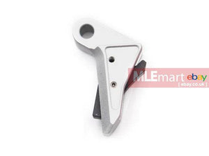 5KU FI Style CNC Trigger for Tokyo Marui TM G Model GBB Series ( Silver ) - MLEmart.com