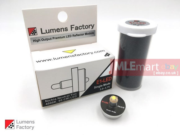 MLEmart.com - Lumens Factory E1-LED Single Mode LED Assembly (Gen 4) - Nichia 319A Neutral White 80-CRI