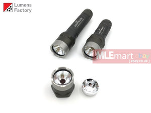 MLEmart.com - Lumens Factory E Series Elite Head Unit for Incandescent and LED Tower Modules HA3 Natural - Stainless Steel Crenelated Bezel