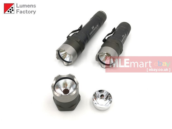 MLEmart.com - Lumens Factory E Series Elite Head Unit for Incandescent and LED Tower Modules HA3 Natural - Stainless Steel Defender Bezel