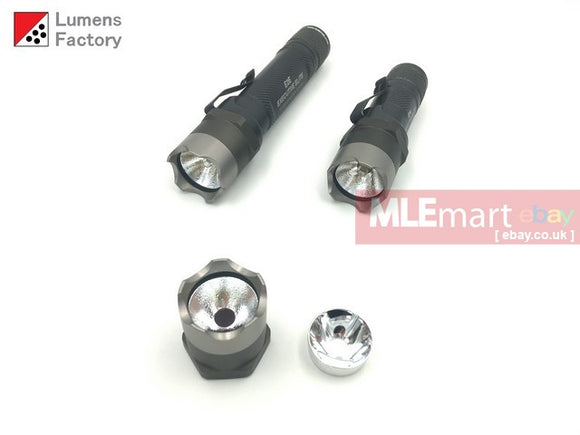 MLEmart.com - Lumens Factory E Series Elite Head Unit for Incandescent and LED Tower Modules HA3 Natural - Titanium Defender Bezel