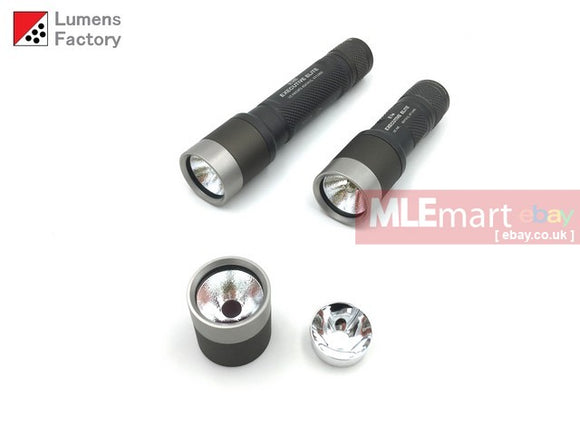 MLEmart.com - Lumens Factory E Series Smoothie Head Unit for Incandescent and LED Tower Modules HA3 Natural - Stainless Steel Flat Bezel