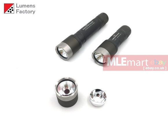 MLEmart.com - Lumens Factory E Series Smoothie Head Unit for Incandescent and LED Tower Modules HA3 Natural - Stainless Steel Crenelated Bezel