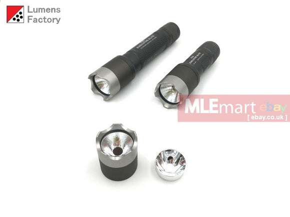 MLEmart.com - Lumens Factory E Series Smoothie Head Unit for Incandescent and LED Tower Modules HA3 Natural - Stainless Steel Defender Bezel