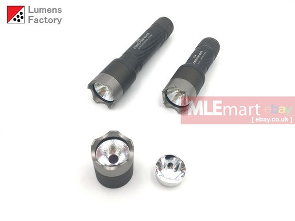 MLEmart.com - Lumens Factory E Series Smoothie Head Unit for Incandescent and LED Tower Modules HA3 Natural - Titanium Defender Bezel