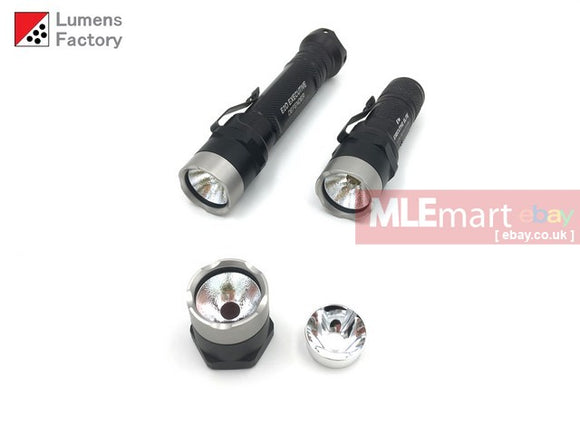 MLEmart.com - Lumens Factory E Series Elite Head Unit for Incandescent and LED Tower Modules HA3 Black - Stainless Steel Crenelated Bezel