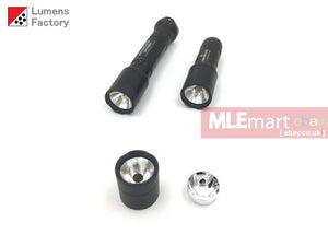 MLEmart.com - Lumens Factory E Series Smoothie Head Unit for Incandescent and LED Tower Modules HA3 Black - Aluminum HA3 Black Crenelated Bezel