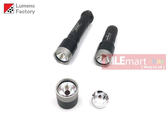 MLEmart.com - Lumens Factory E Series Smoothie Head Unit for Incandescent and LED Tower Modules HA3 Black - Stainless Steel Flat Bezel