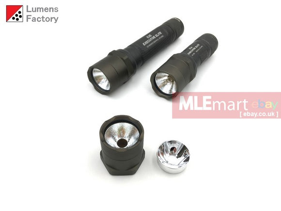 MLEmart.com - Lumens Factory E Series Elite Head Unit for Incandescent and LED Tower Modules HA3 Natural - Aluminum HA3 Black Crenelated Bezel