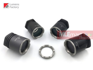 MLEmart.com - Lumens Factory Stainless Steel Bezel Ring for Surefire Z32 Bezels and 8AX, 8NX - Stainless Steel Bezel (Crenelated)