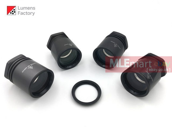 MLEmart.com - Lumens Factory Stainless Steel Bezel Ring for Surefire Z32 Bezels and 8AX, 8NX - QPQ Black Bezel (Flat)