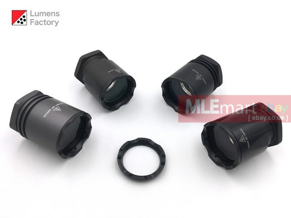 MLEmart.com - Lumens Factory Stainless Steel Bezel Ring for Surefire Z32 Bezels and 8AX, 8NX - QPQ Black Bezel (Crenelated)