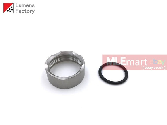 MLEmart.com - Lumens Factory Stainless Steel Bezel Ring for Surefire E Series Elite Bezels and KL1, KL4 - Crenellated Bezel Ring