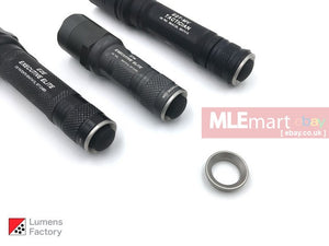 MLEmart.com - Lumens Factory Slim Shroud for Surefire E Series Tailcaps - Sandblasted Stainless Steel