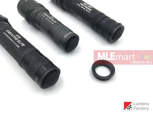 MLEmart.com - Lumens Factory Slim Shroud for Surefire E Series Tailcaps - QPQ Black Stainless Steel